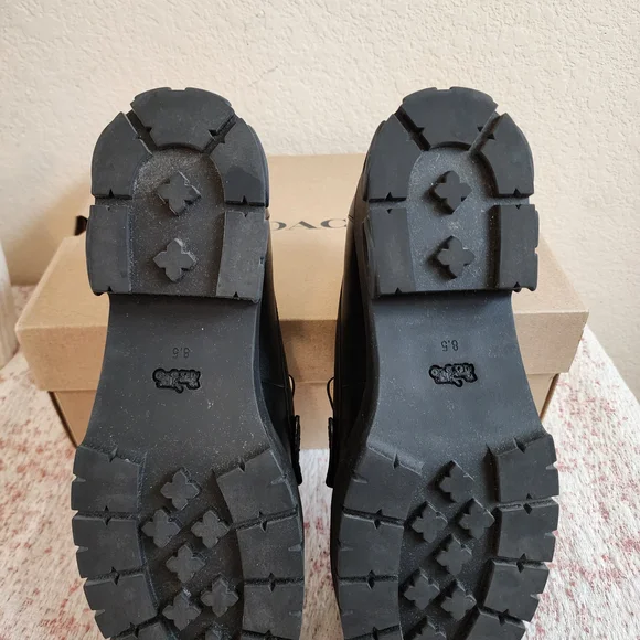 Coach Ruthie's Black Leather Woman's Loafers - Picture 6 of 8